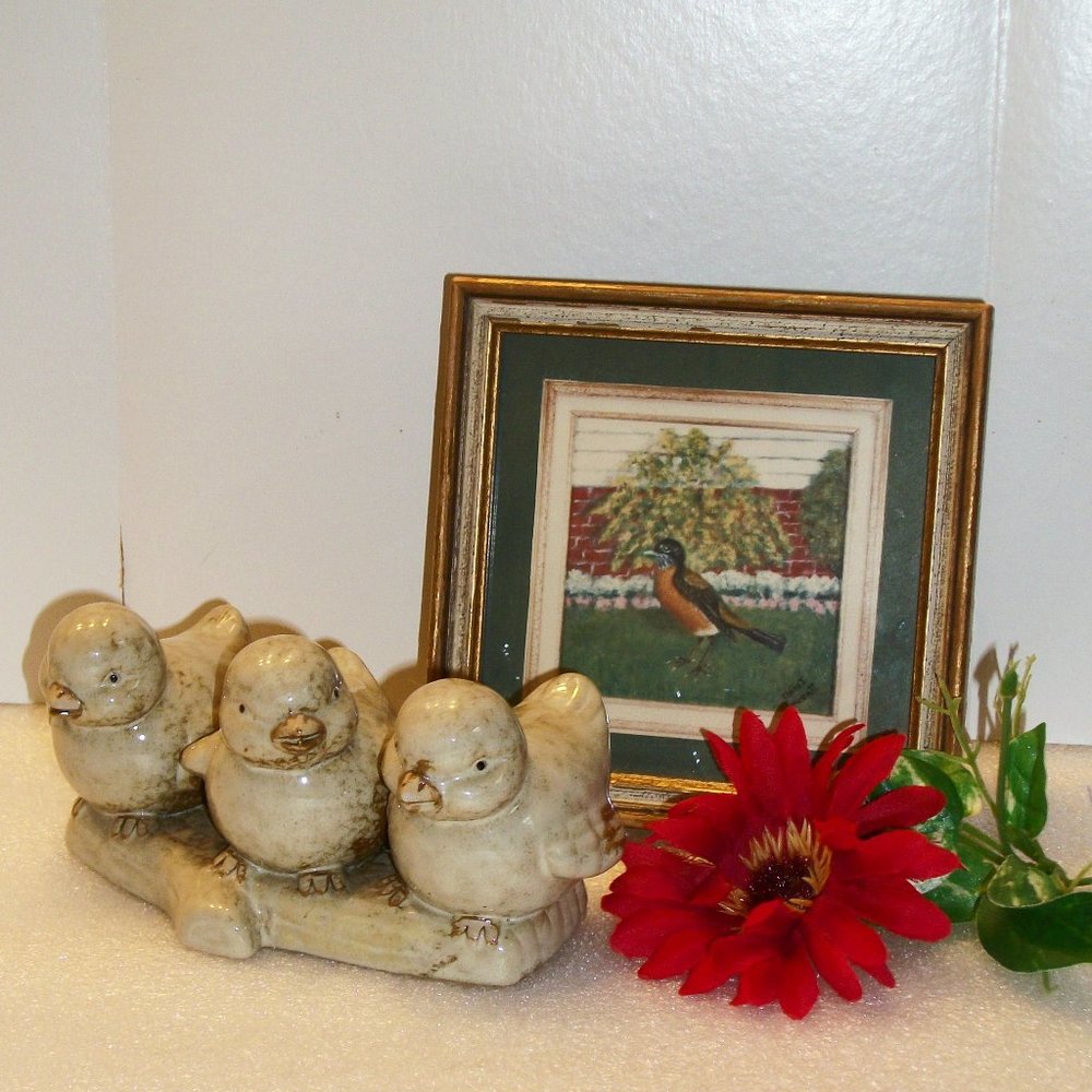 Eloise T. Thweatt Bird Print Signed + 3 Birds